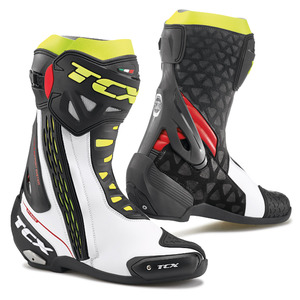 TCX RT-RACE BOOTS (WHITE-RED-YELLOW)