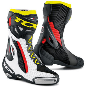 TCX RT-RACE PRO AIR BOOTS (WHITE/RED/YELLOW FLU)
