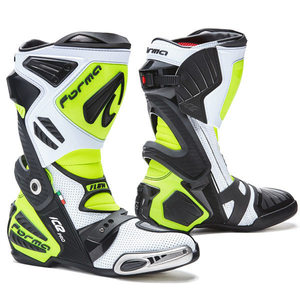FORMA ICE PRO FLOW RACING BOOTS WHITE-BLACK-YELLOW